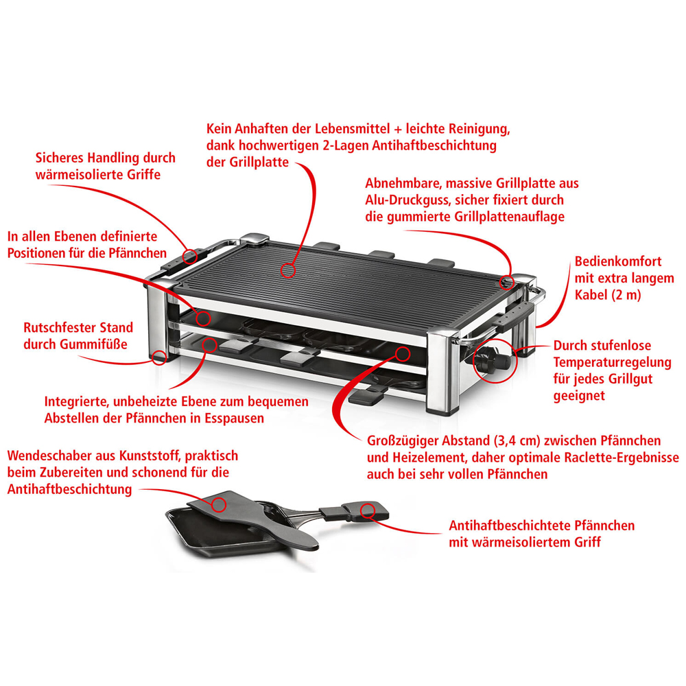 RACLETTE GRILL RCC 1500 Fashion - WieNeu