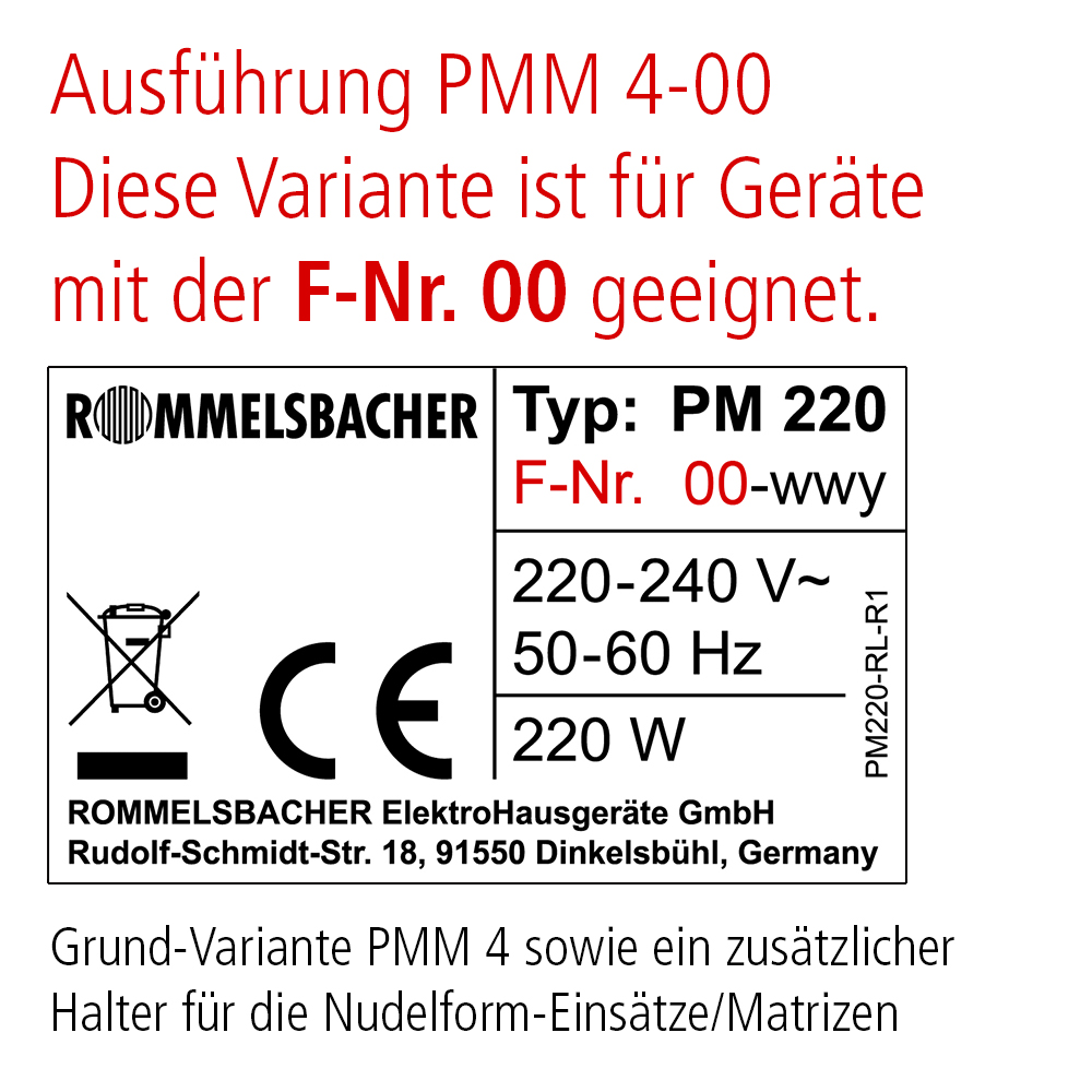 NUDELMASCHINE PM 220 Pastarella