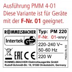 PM-220-ROMMELSBACHER-Leistungsschild