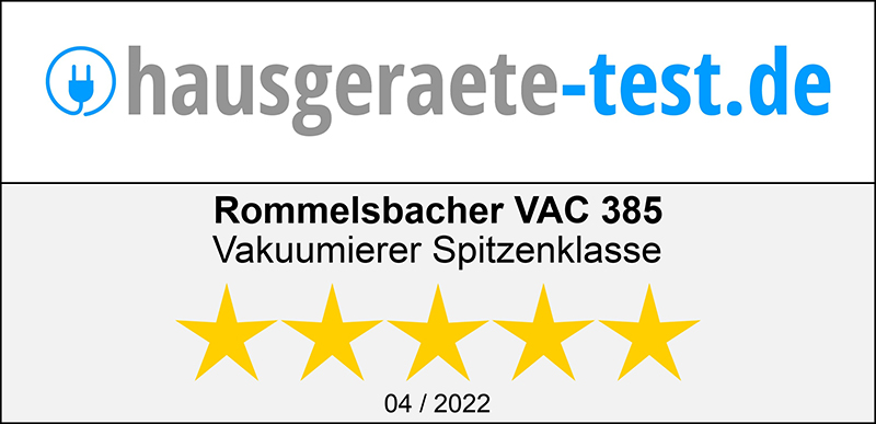 VAKUUMIERER VAC 385 ROMMELSBACHER ElektroHausgeräte GmbH 