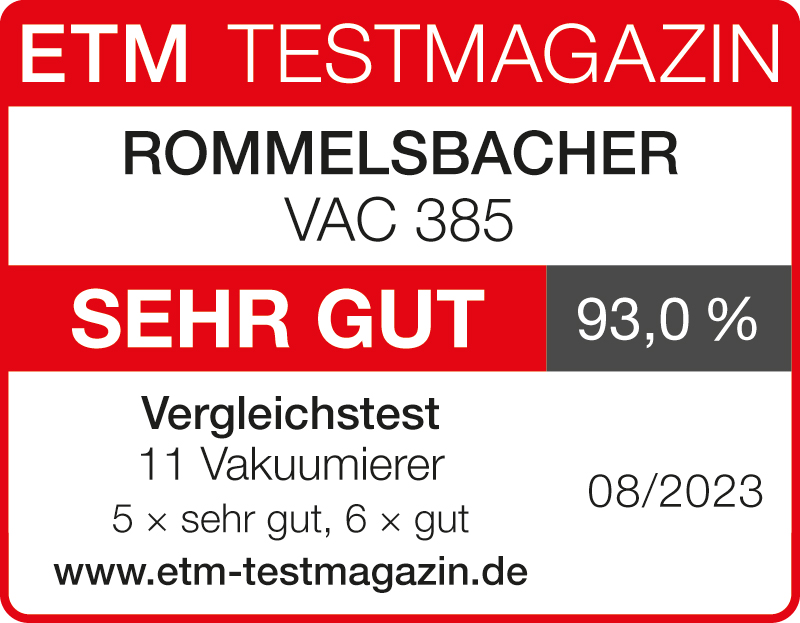 - VAKUUMIERER 385 VAC ElektroHausgeräte GmbH ROMMELSBACHER